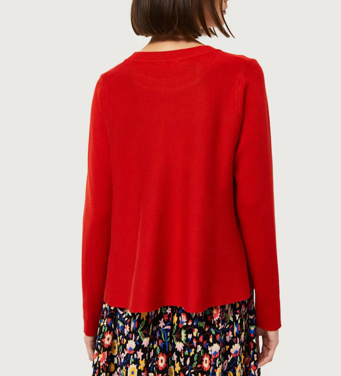 Maglione rosso svasato